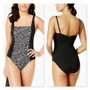 Calvin Klein Ruched Panel One-piece Swimsuit NWT
